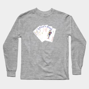 Playing Cards Distressed Joker Hand Long Sleeve T-Shirt